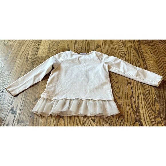 Hanna Andersson Girls Long Sleeve Tulle Snowflake Winter Top Sz 110 Size 5 GUC - Picture 5 of 8